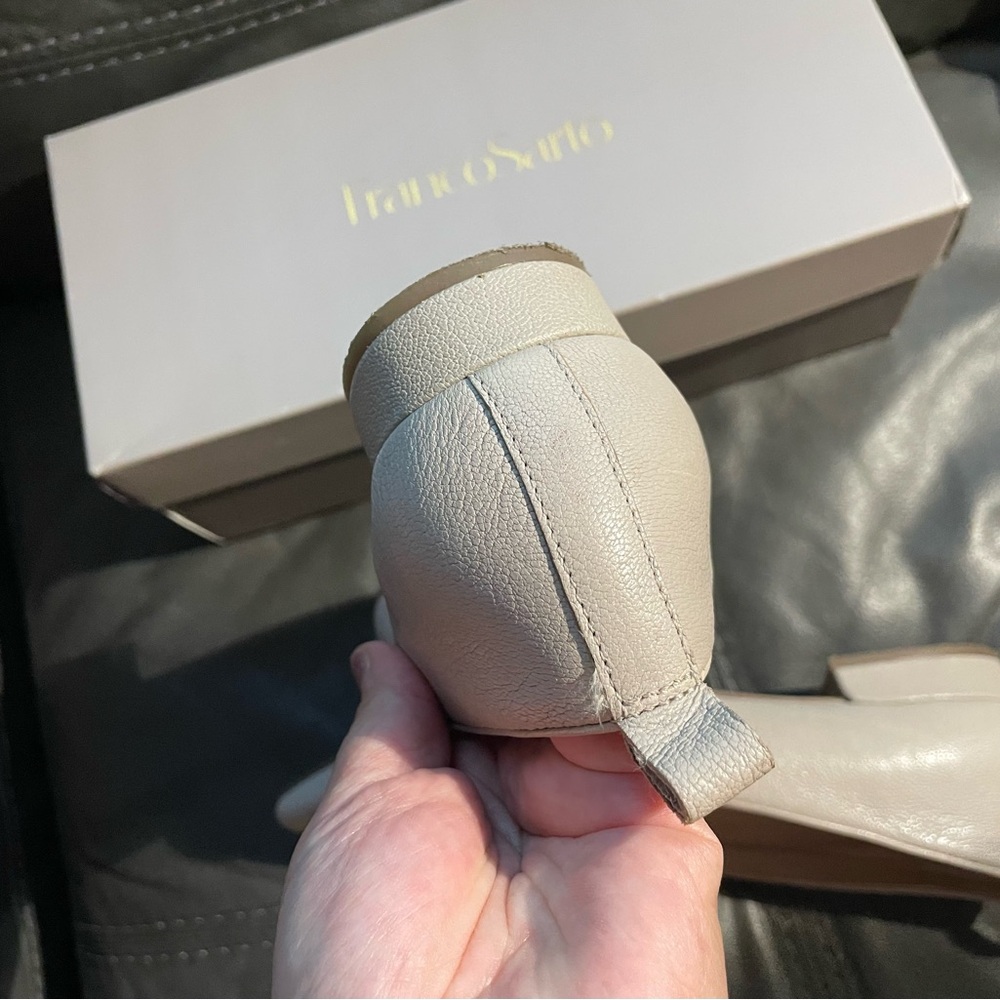 Franco Sarto Cream Flats Elegant Loafers - Picture 5 of 7